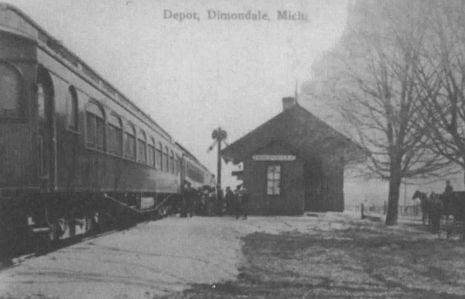 LSMS Dimondale MI Depot with train